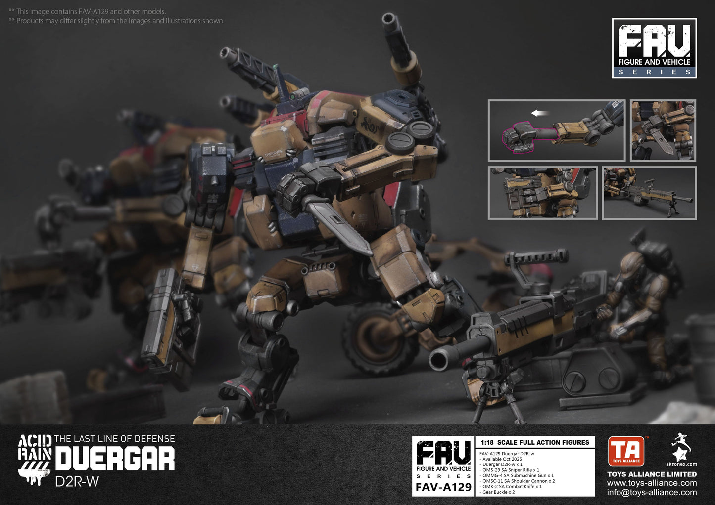 TOYS ALLIANCE Acid Rain FAV-A129 Duergar D2R-w 1/18 Action Figure JAPAN OFFICIAL