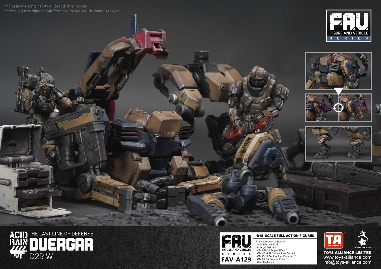 TOYS ALLIANCE Acid Rain FAV-A129 Duergar D2R-w 1/18 Action Figure JAPAN OFFICIAL