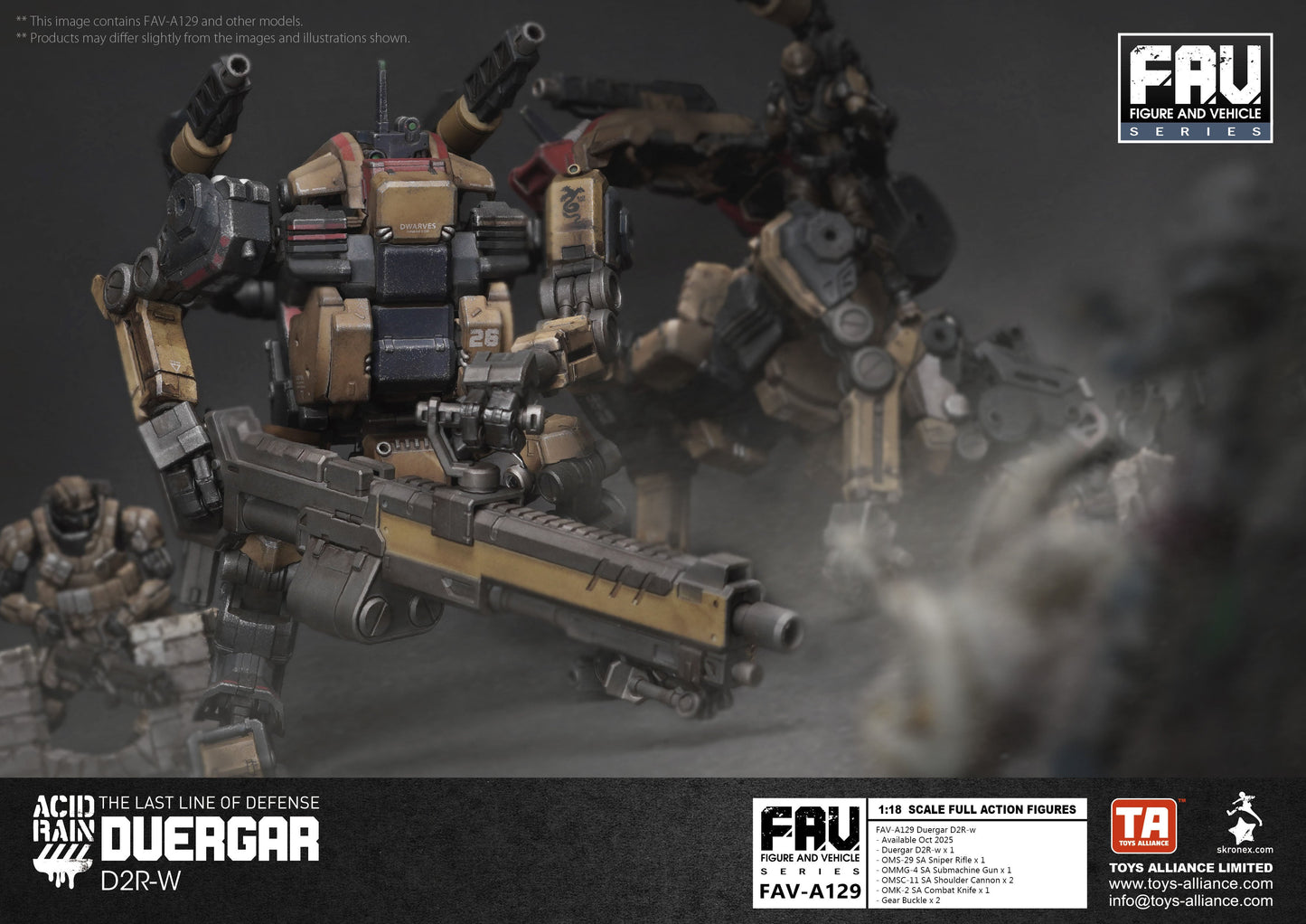 TOYS ALLIANCE Acid Rain FAV-A129 Duergar D2R-w 1/18 Action Figure JAPAN OFFICIAL