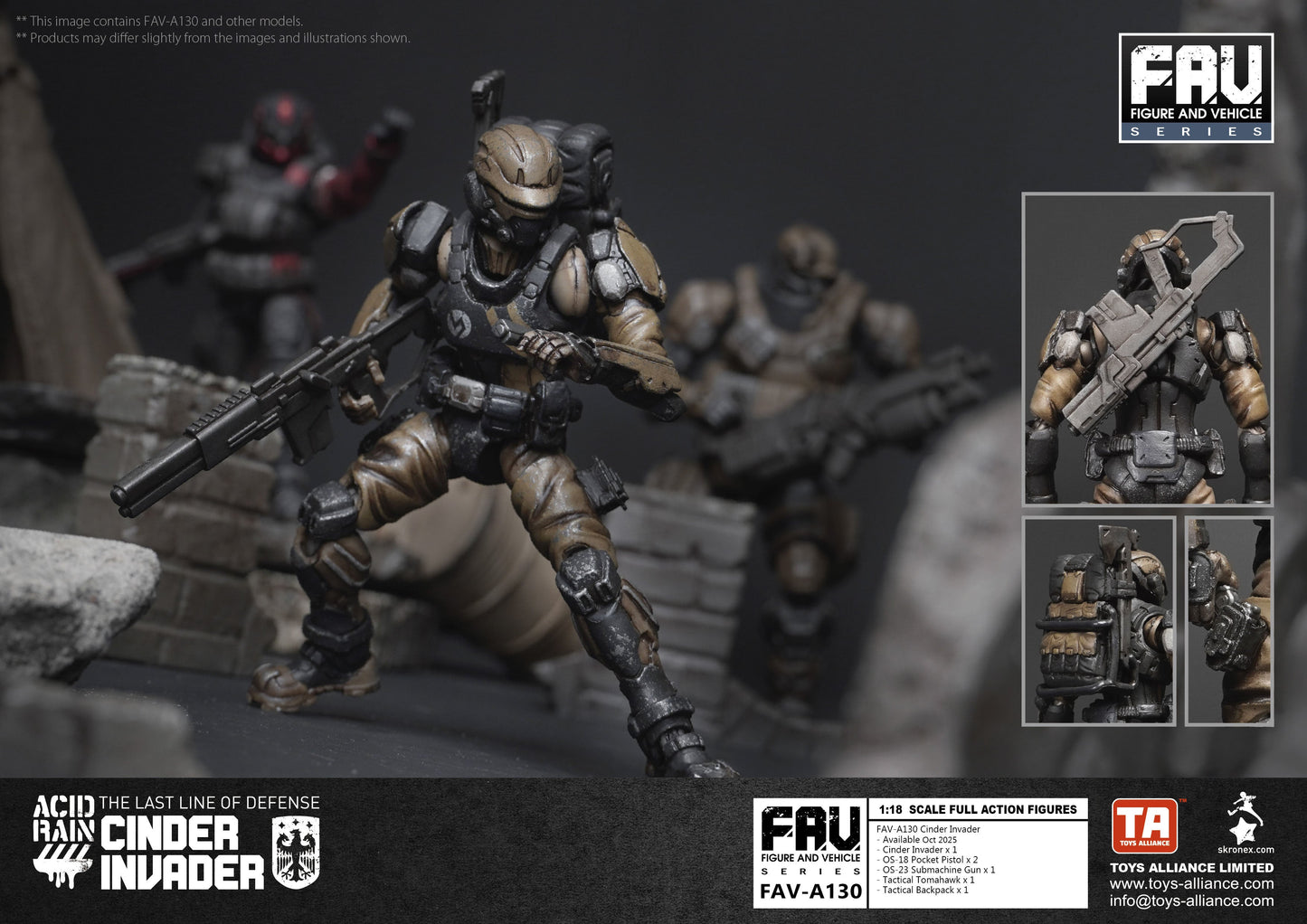 TOYS ALLIANCE Acid Rain FAV-A130 Cinder Invader 1/18 Action Figure JAPAN