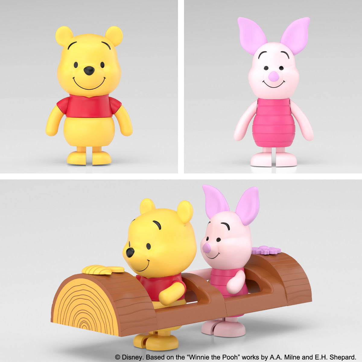 Aoshima RakuPla Tokotoko No.DP-15 Winnie the Pooh Pooh & Piglet Model Kit JAPAN