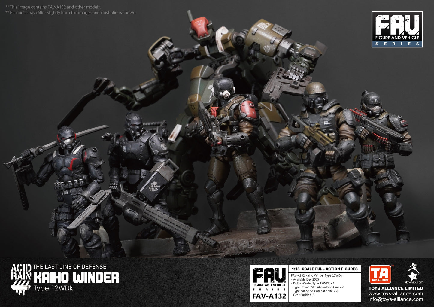 TOYS ALLIANCE Acid Rain FAV-A132 Kaiho Winder Type 12WDk 1/18 Action Figure