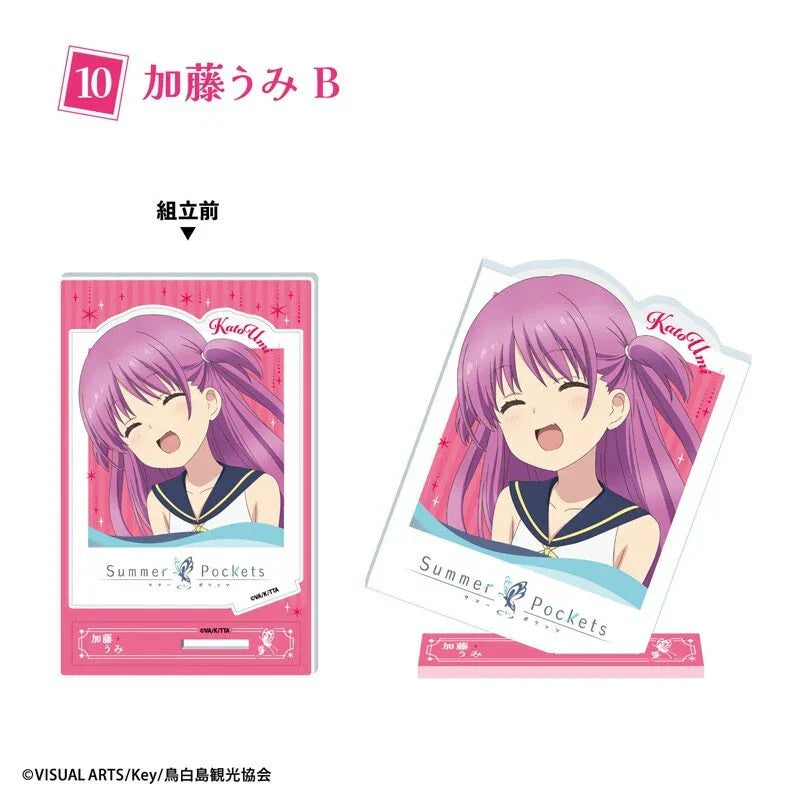 Summer Pockets Photo Style Acrylic Stand 10Pack BOX Candy Toy JAPAN OFFICIAL