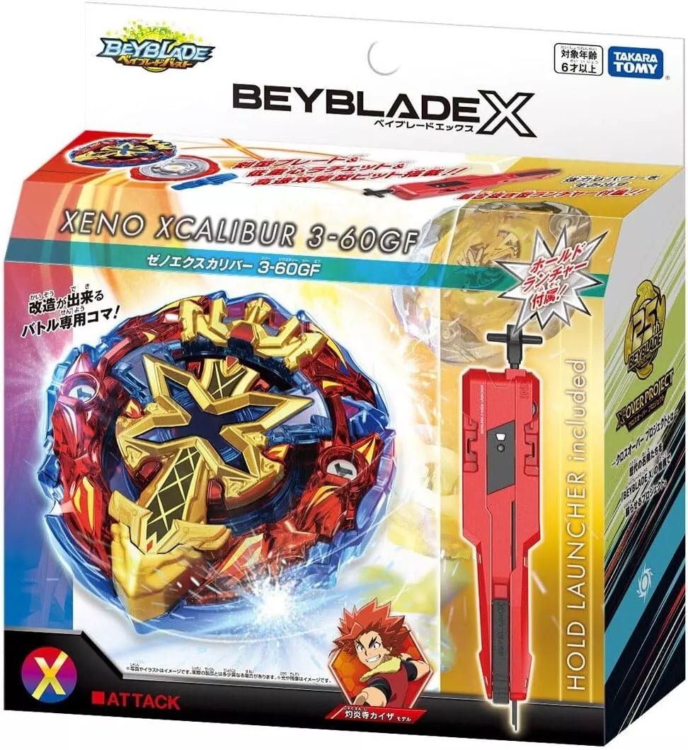 Takara Tomy Beyblade X BX-00 Starter Xeno Xcalibur 3-60GF JAPAN OFFICIAL
