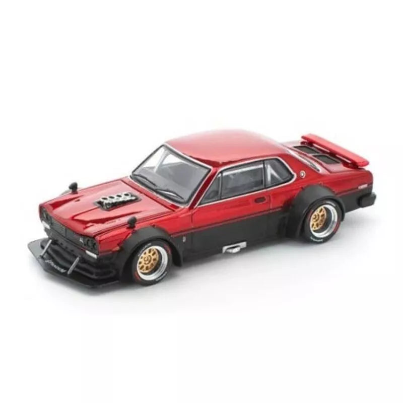 SKYLINE GT-R V8 Drift Hakosuka Red Black 1/64 Miniature Car JAPAN OFFICIAL