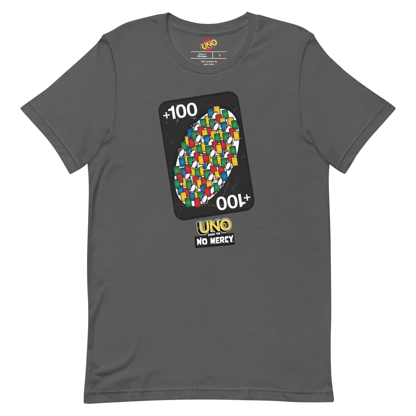 UNO +100 Card Grey T-Shirt