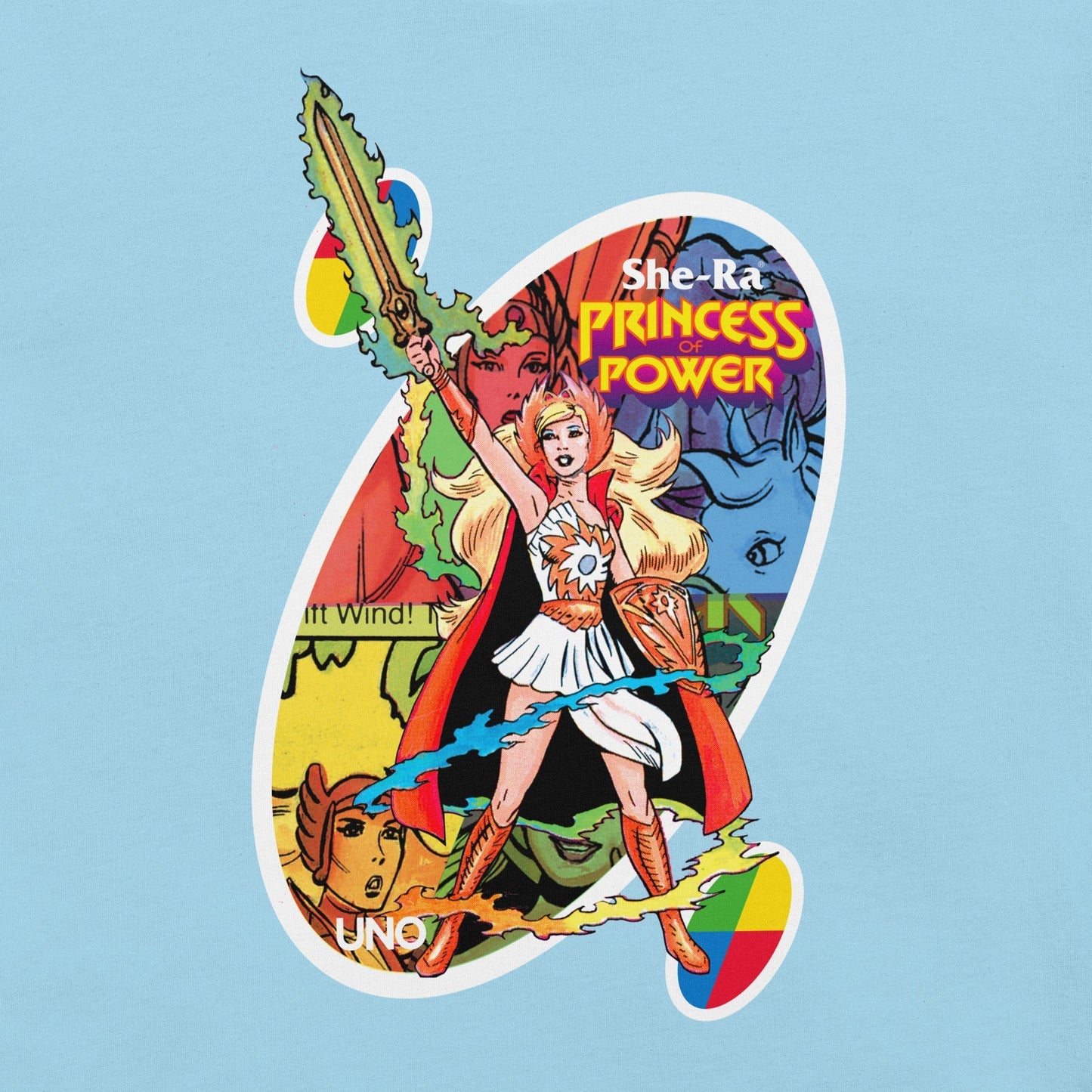 UNO Masters of the Revolution She-Ra Princess Power Blue T-Shirt