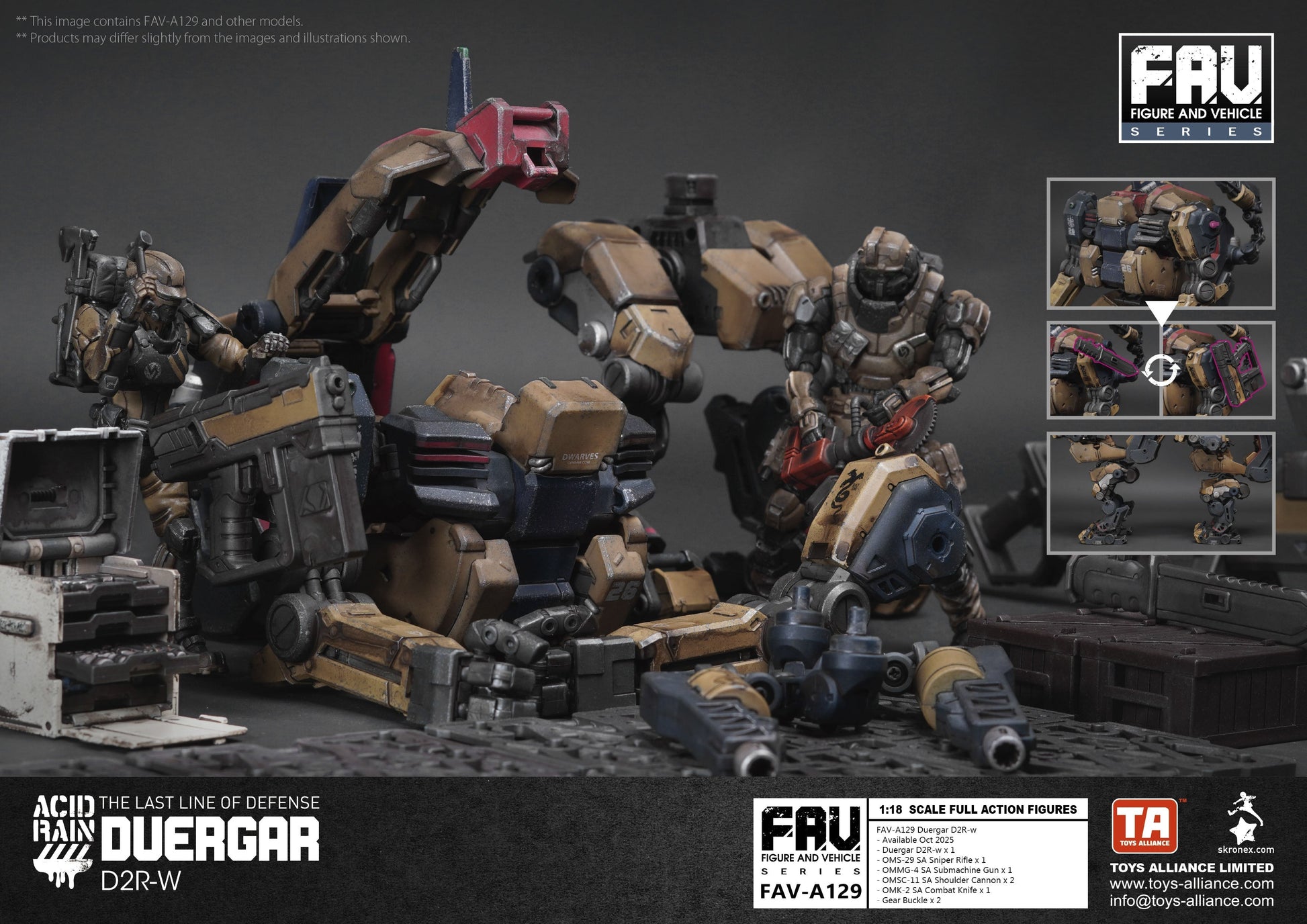 TOYS ALLIANCE Acid Rain FAV-A129 Duergar D2R-w 1/18 Action Figure JAPAN OFFICIAL