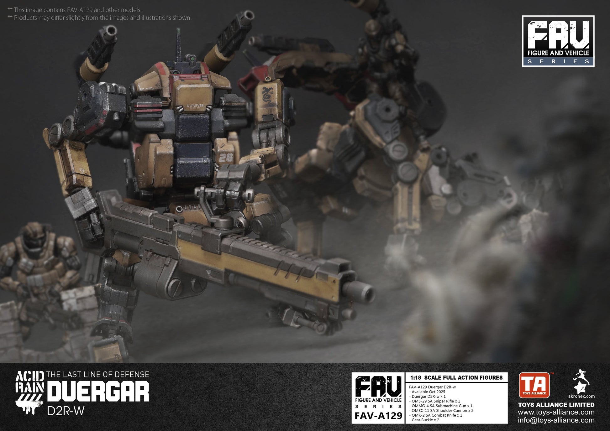 TOYS ALLIANCE Acid Rain FAV-A129 Duergar D2R-w 1/18 Action Figure JAPAN OFFICIAL