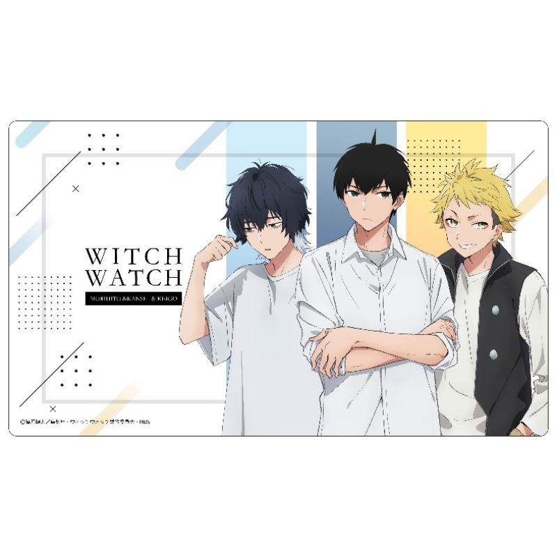 Witch Watch Morihito Otogi & Kanshi Kazamatsuri & Keigo Magami Rubber Mat JAPAN