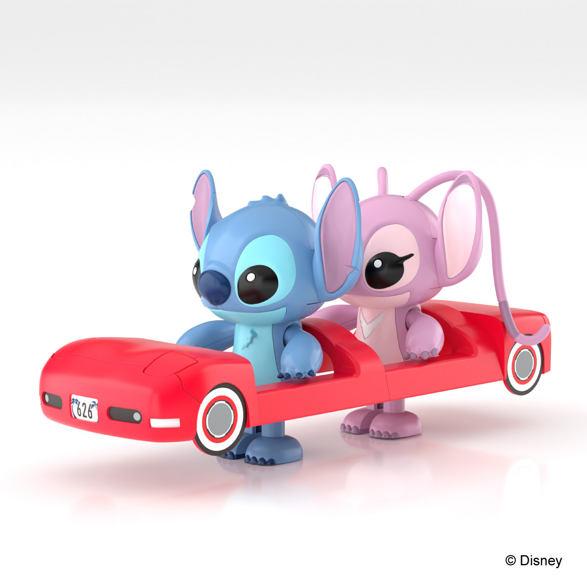 Aoshima RakuPla Tokotoko No.DP-18 Disney Character Stitch & Angel Model Kit
