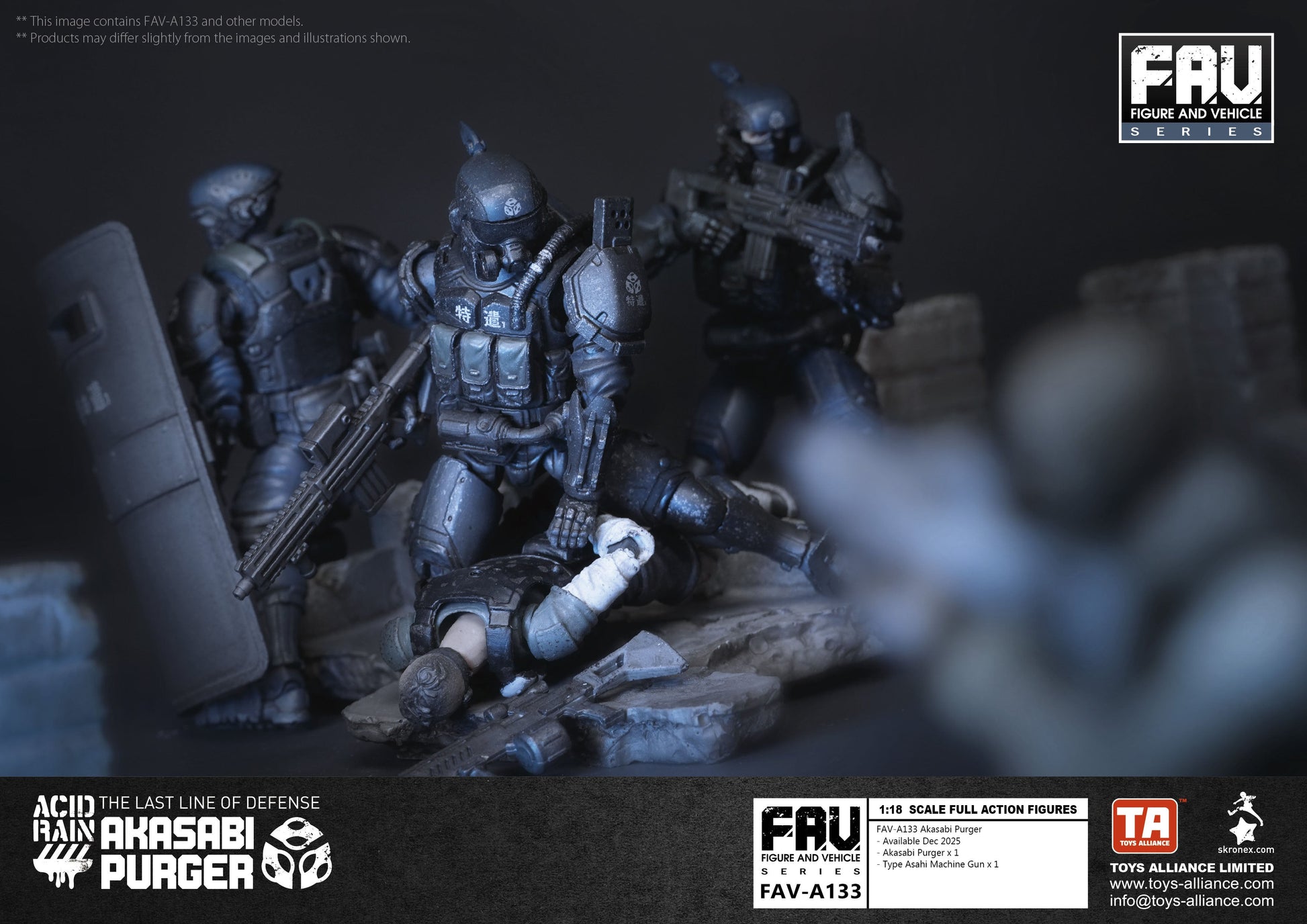 TOYS ALLIANCE Acid Rain FAV-A133 Akasabi Purger 1/18 Action Figure JAPAN
