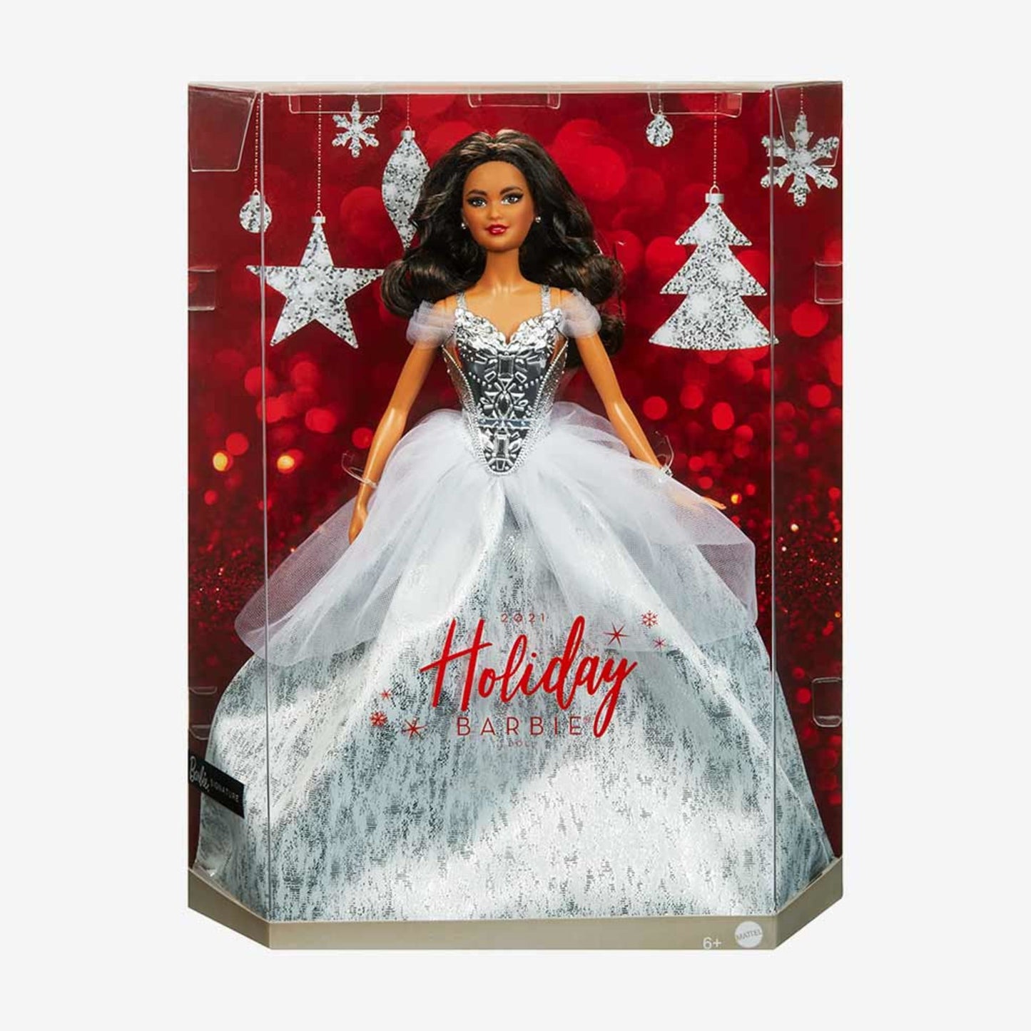 2021 Holiday Barbie Doll, Brunette Curly Hair Product