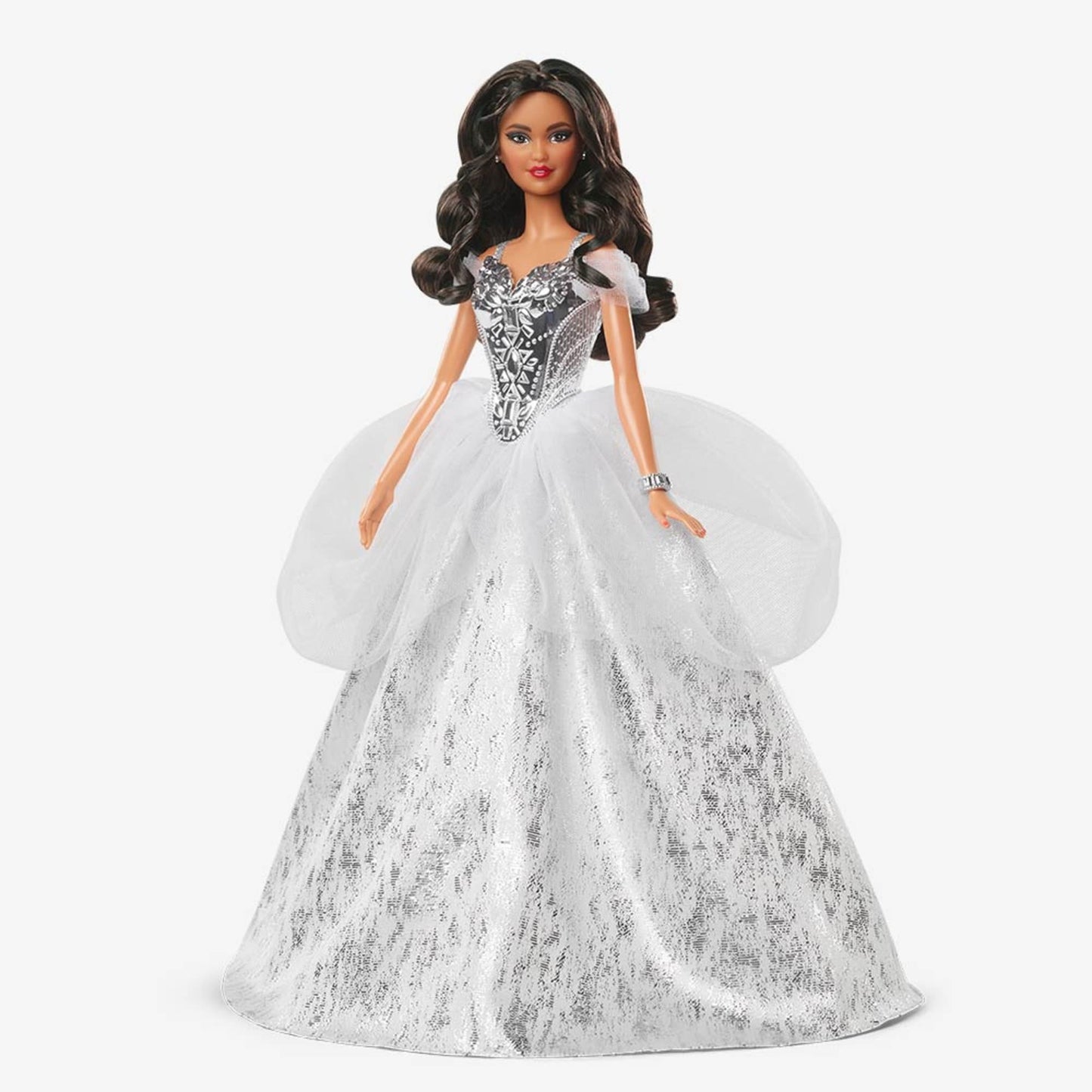 2021 Holiday Barbie Doll, Brunette Curly Hair Product