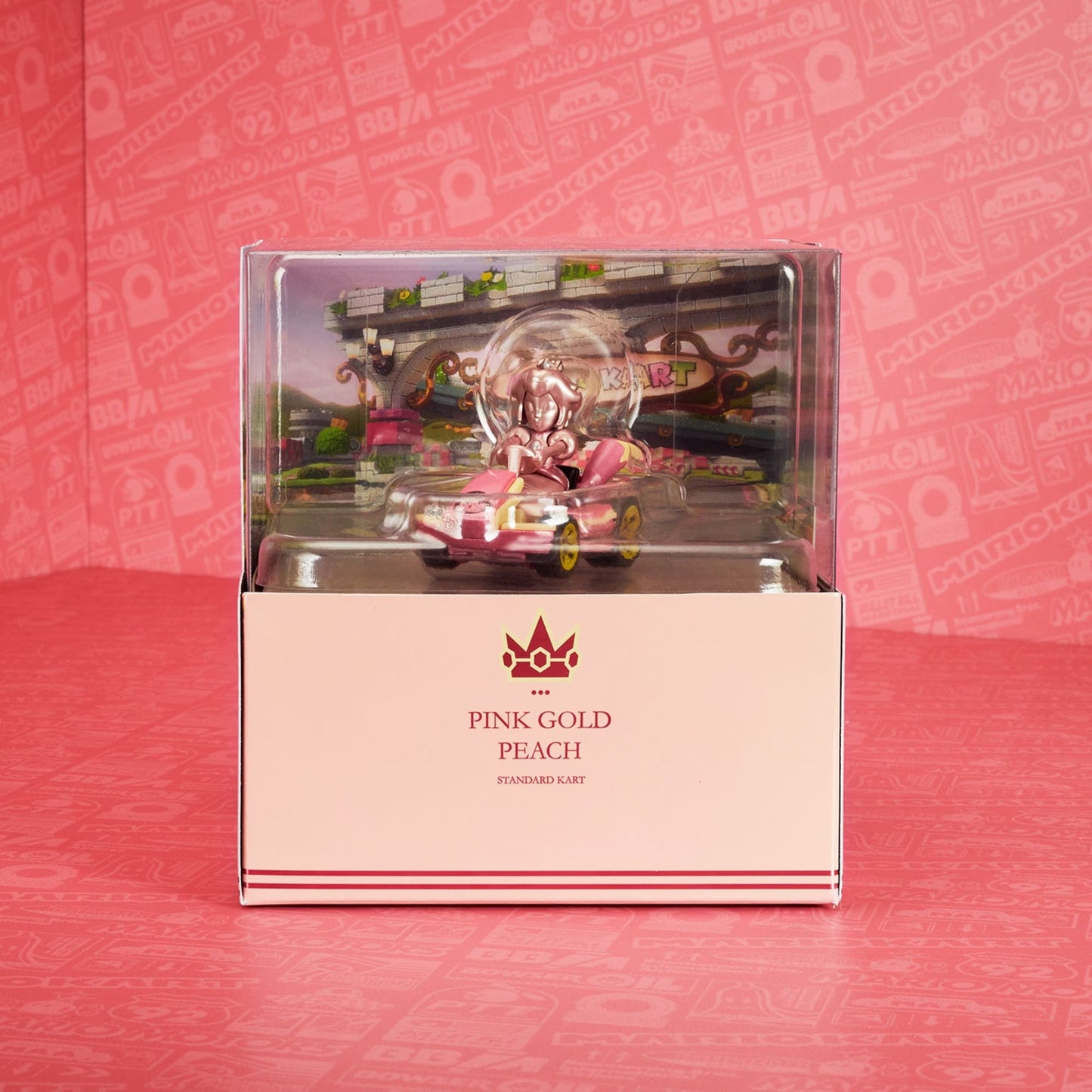 Hot Wheels Mario Kart Pink Gold Peach Collectible Vehicle
