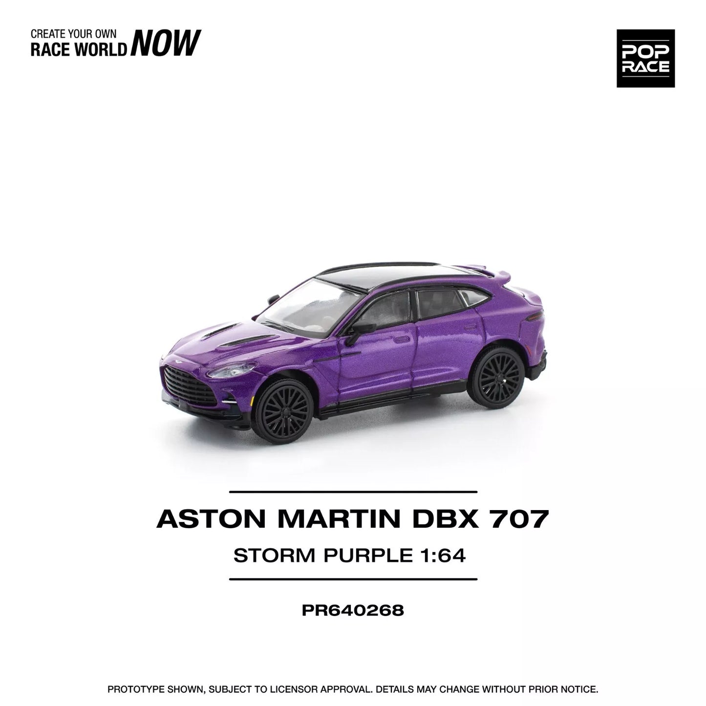 Aston Martin DBX 707 Storm Purple 1/64 Miniature Car JAPAN OFFICIAL