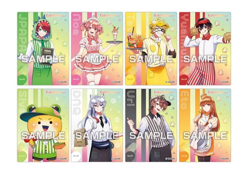 Colorful Peach Clear Card Collection Gum ColorPeach Diner Candy Toy TCG JAPAN