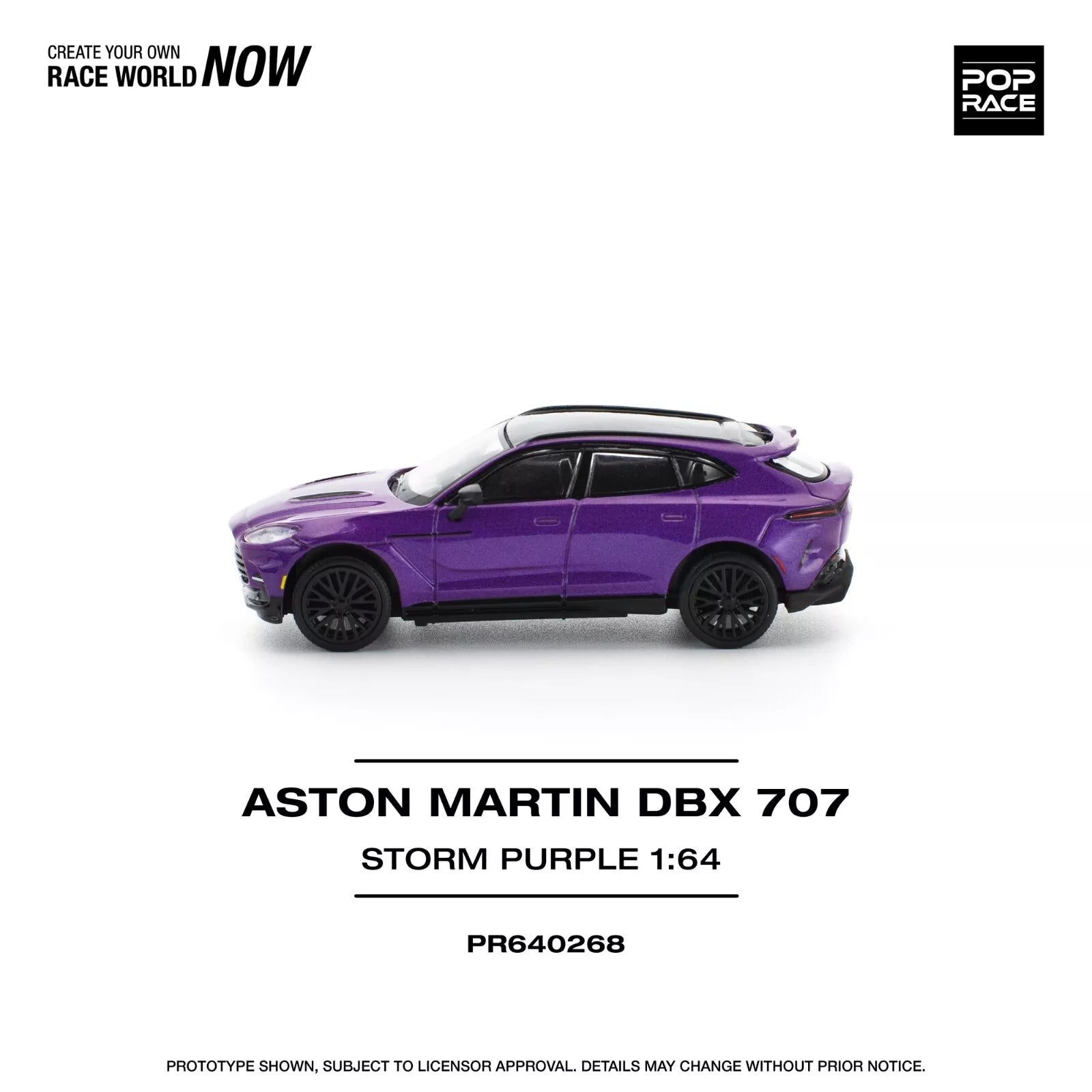 Aston Martin DBX 707 Storm Purple 1/64 Miniature Car JAPAN OFFICIAL
