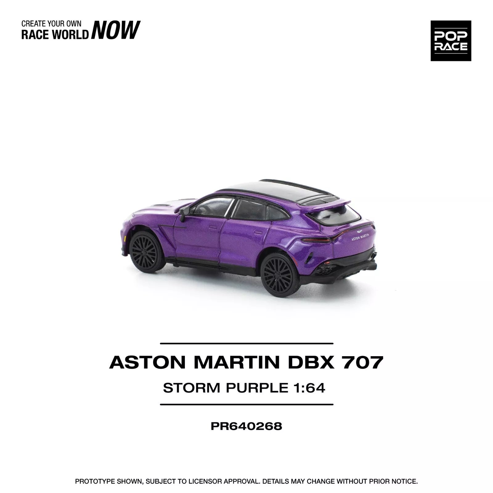 Aston Martin DBX 707 Storm Purple 1/64 Miniature Car JAPAN OFFICIAL