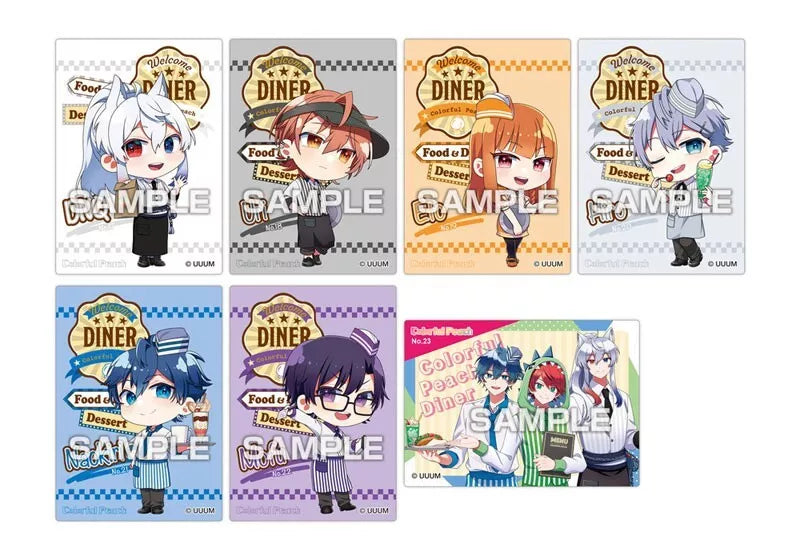 Colorful Peach Clear Card Collection Gum ColorPeach Diner Candy Toy TCG JAPAN