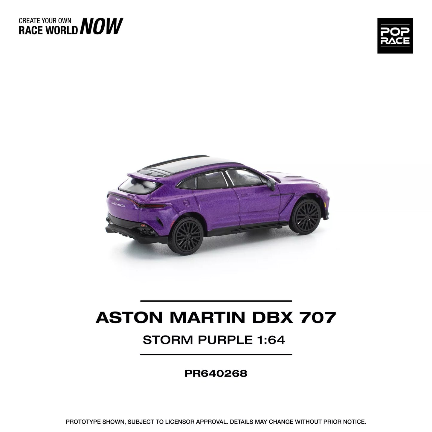 Aston Martin DBX 707 Storm Purple 1/64 Miniature Car JAPAN OFFICIAL