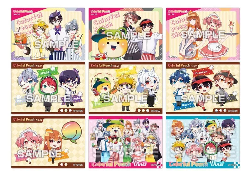 Colorful Peach Clear Card Collection Gum ColorPeach Diner Candy Toy TCG JAPAN