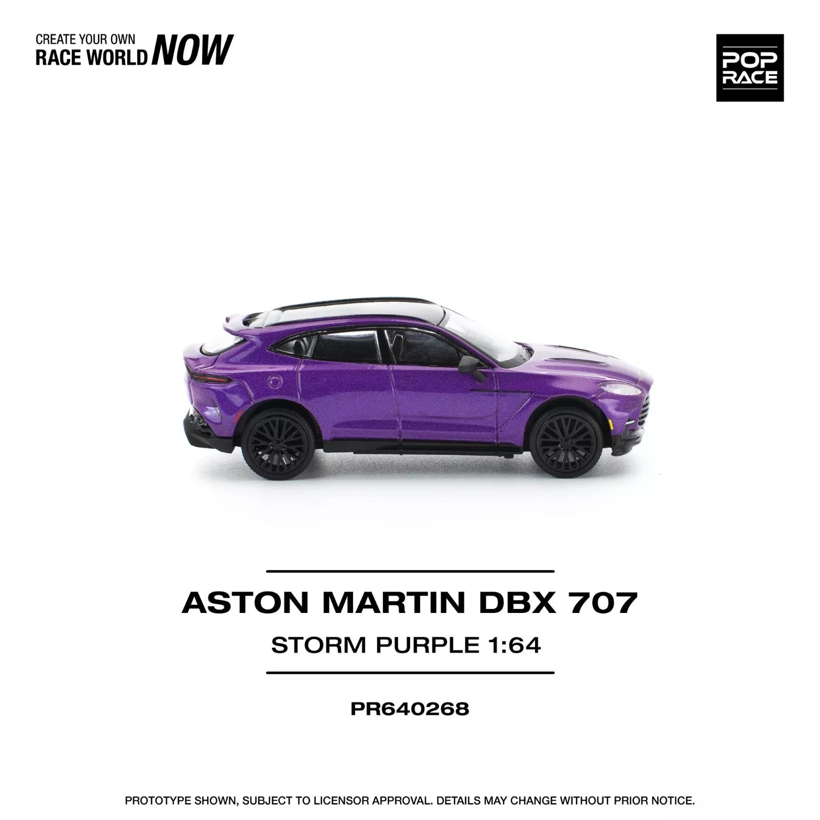 Aston Martin DBX 707 Storm Purple 1/64 Miniature Car JAPAN OFFICIAL