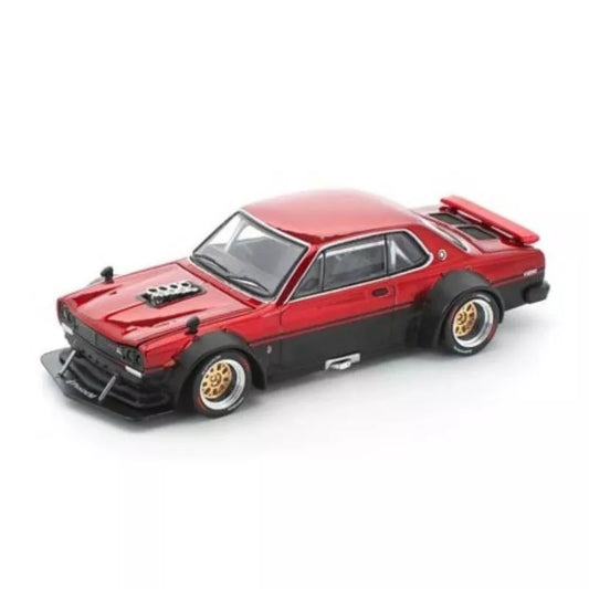 SKYLINE GT-R V8 Drift Hakosuka Red Black 1/64 Miniature Car JAPAN OFFICIAL