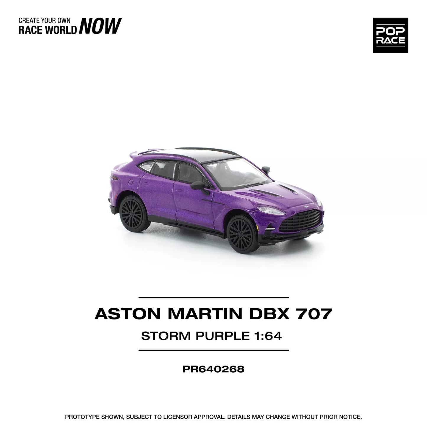 Aston Martin DBX 707 Storm Purple 1/64 Miniature Car JAPAN OFFICIAL