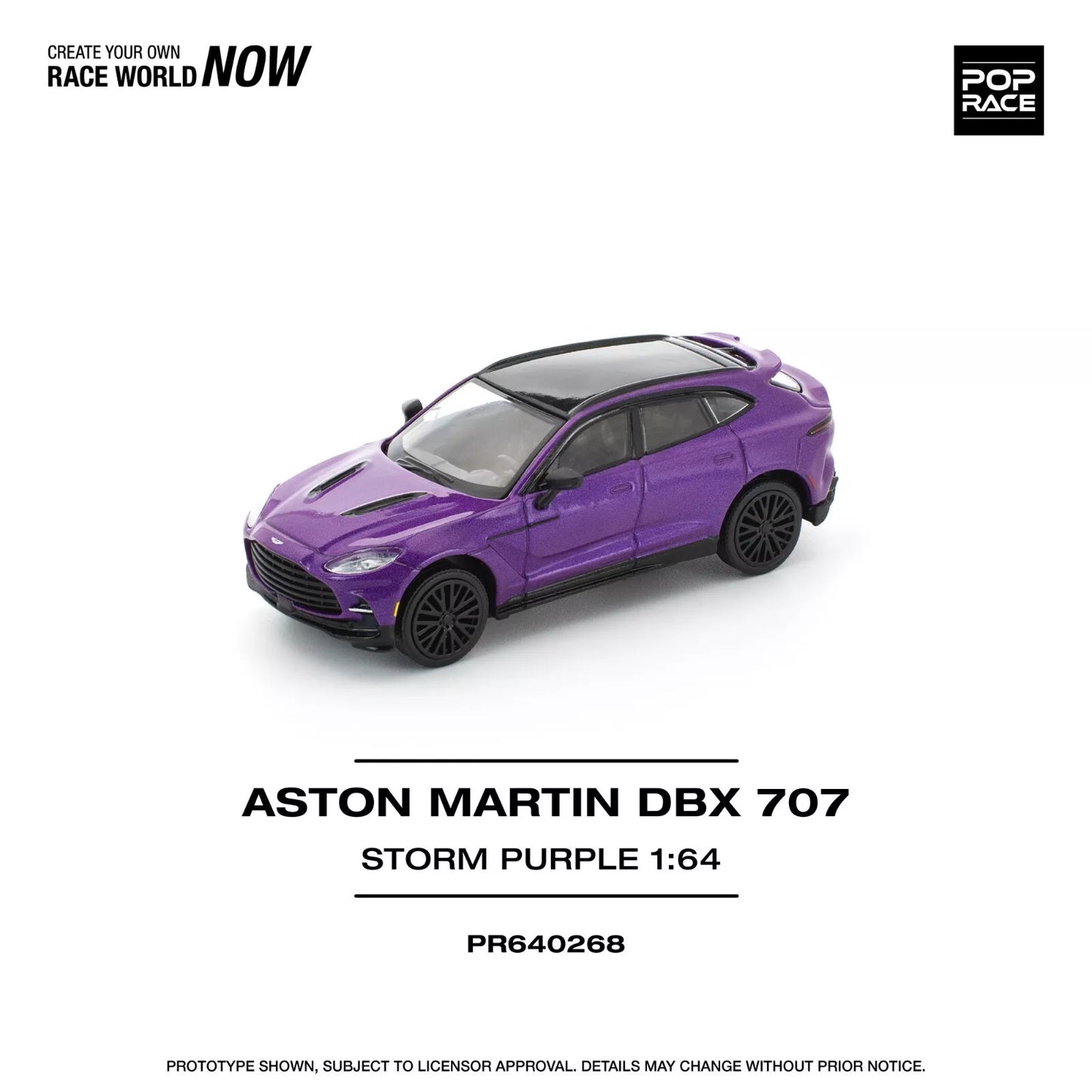 Aston Martin DBX 707 Storm Purple 1/64 Miniature Car JAPAN OFFICIAL