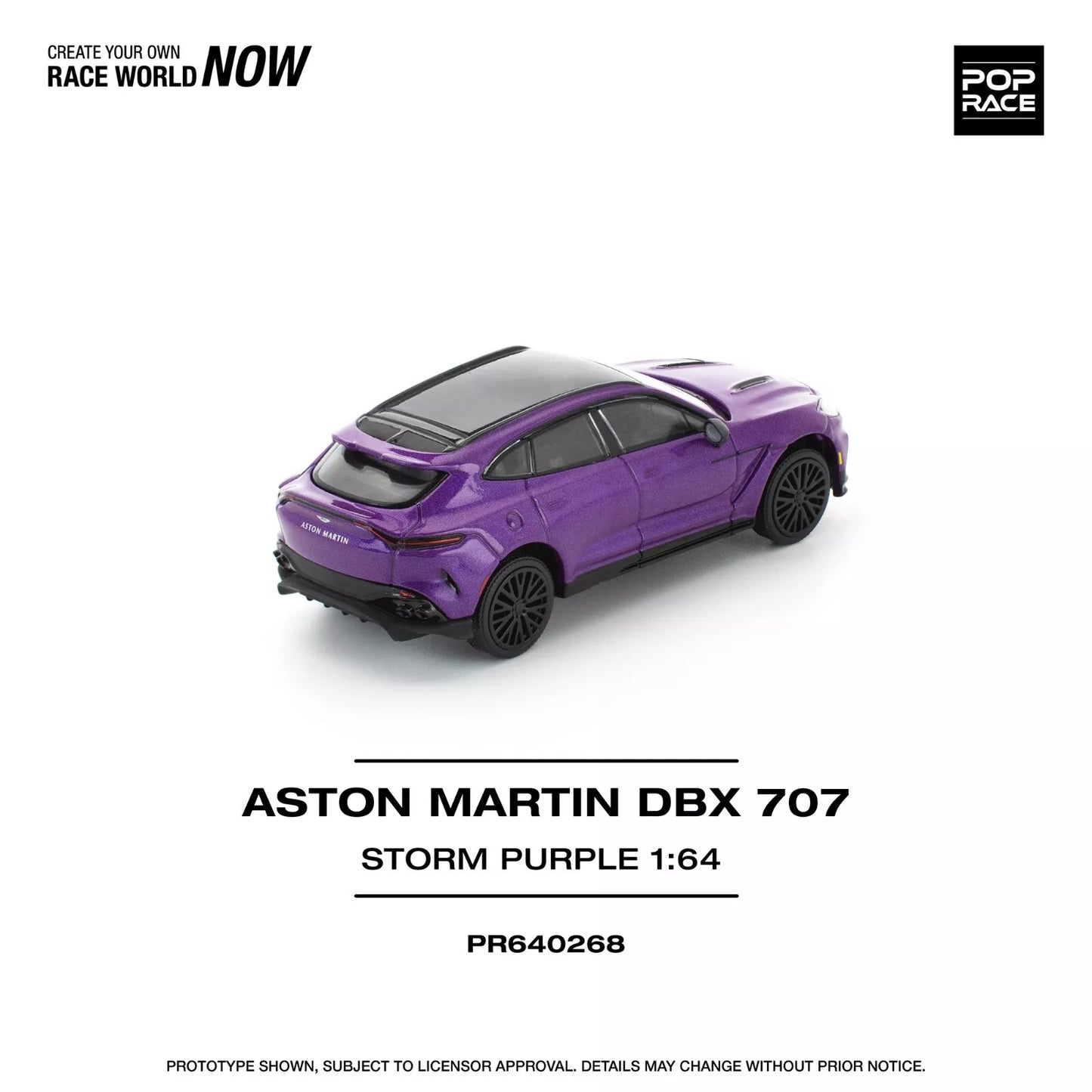 Aston Martin DBX 707 Storm Purple 1/64 Miniature Car JAPAN OFFICIAL
